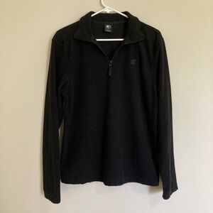 Starter 1/4 Quarter Zip Long Sleeve Black Pullover Activewear Top Men’s Small